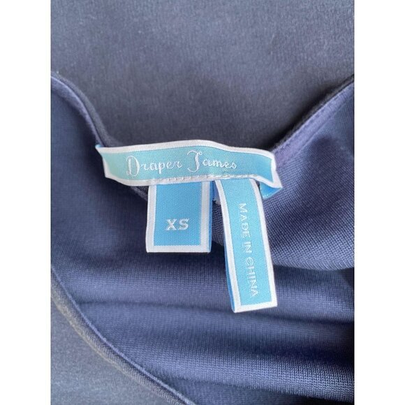 Draper James Navy Blue Bell Sleeve Shift Dress XS - Picture 9 of 11